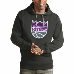 Sacramento Kings Antigua Team Logo Victory Pullover Hoodie On Sale