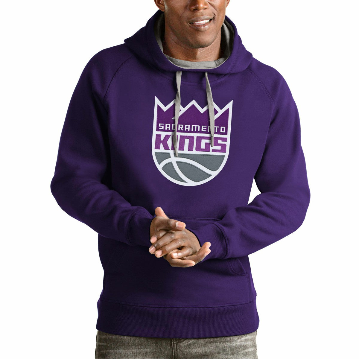 Sacramento Kings Antigua Team Logo Victory Pullover Hoodie Discount