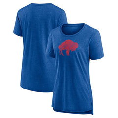 Buffalo Bills  Women's Throwback Team Logo Tri-Blend T-Shirt