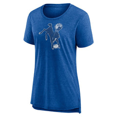 Indianapolis Colts  Women's Throwback Team Logo Tri-Blend T-Shirt