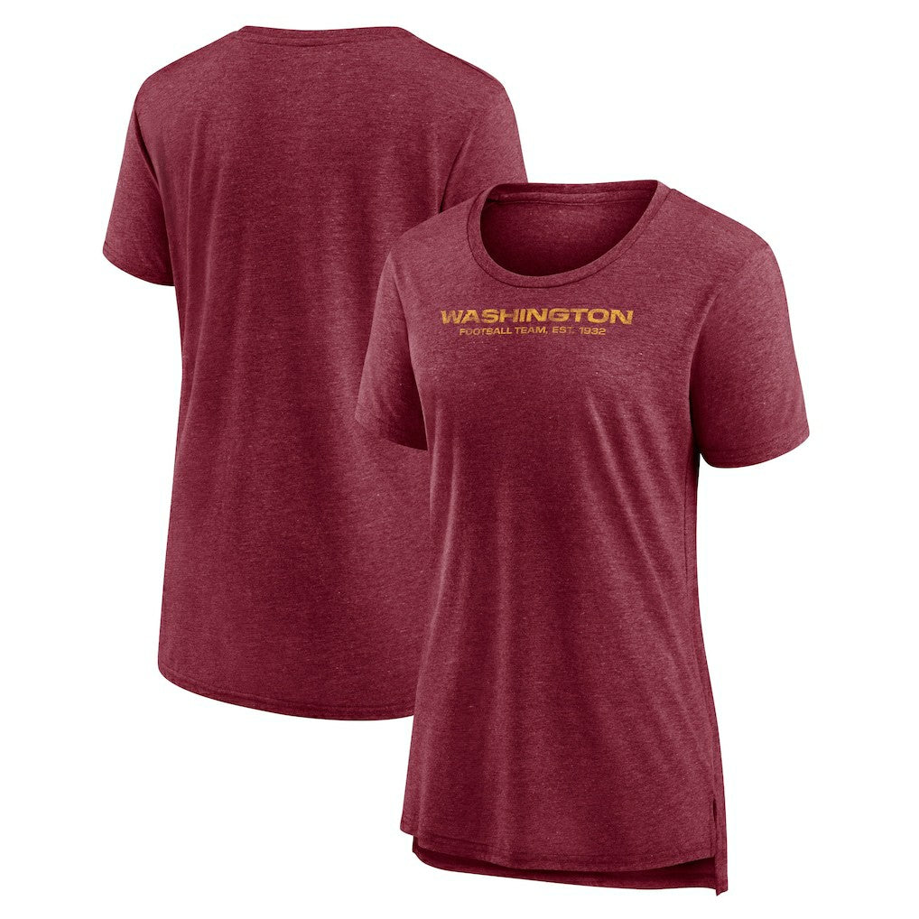 Washington Commanders  Women's Throwback Team Logo Tri-Blend T-Shirt