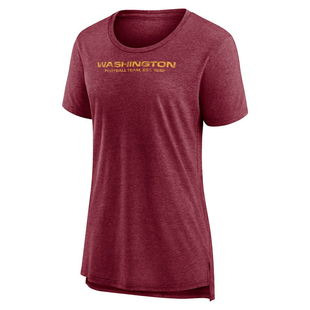 Washington Commanders  Women's Throwback Team Logo Tri-Blend T-Shirt