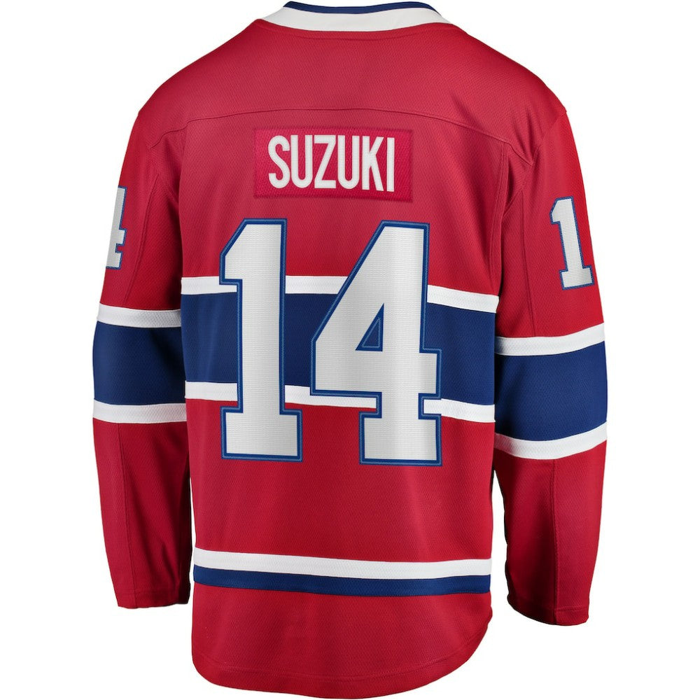 Nick Suzuki Montreal Canadiens Fanatics Home Captain Patch Breakaway Player Jersey On Sale
