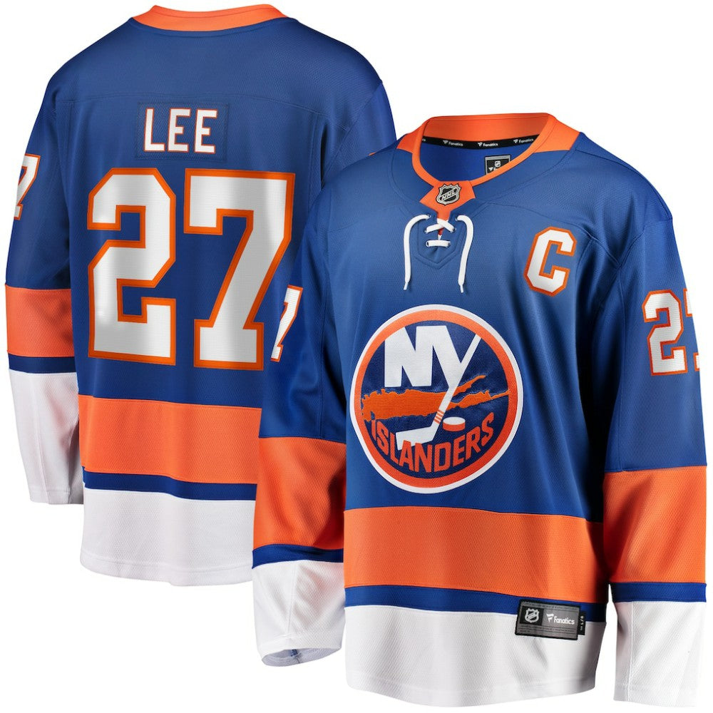 Anders Lee New York Islanders Fanatics Home Captain Patch Breakaway Player Jersey For Sale