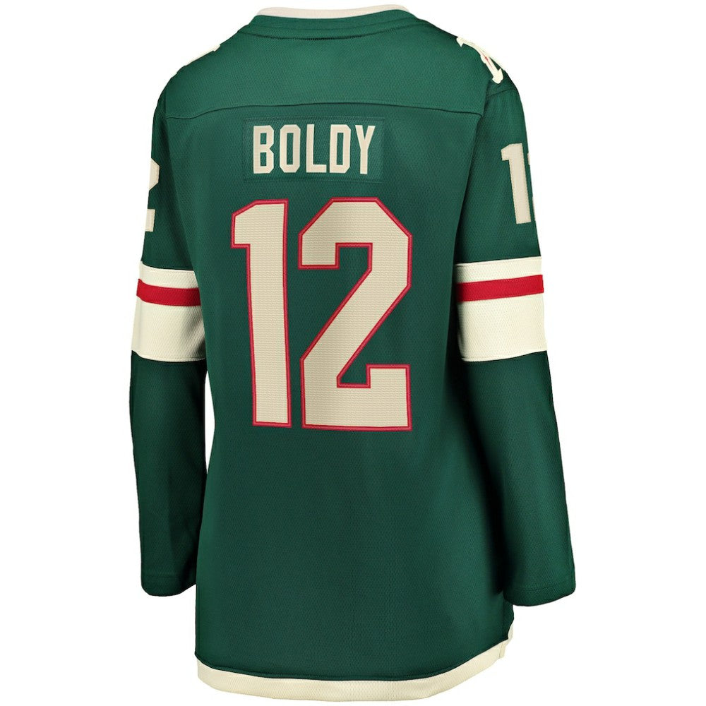 Matthew Boldy Minnesota Wild Fanatics Women's Home Breakaway Player Jersey Discount