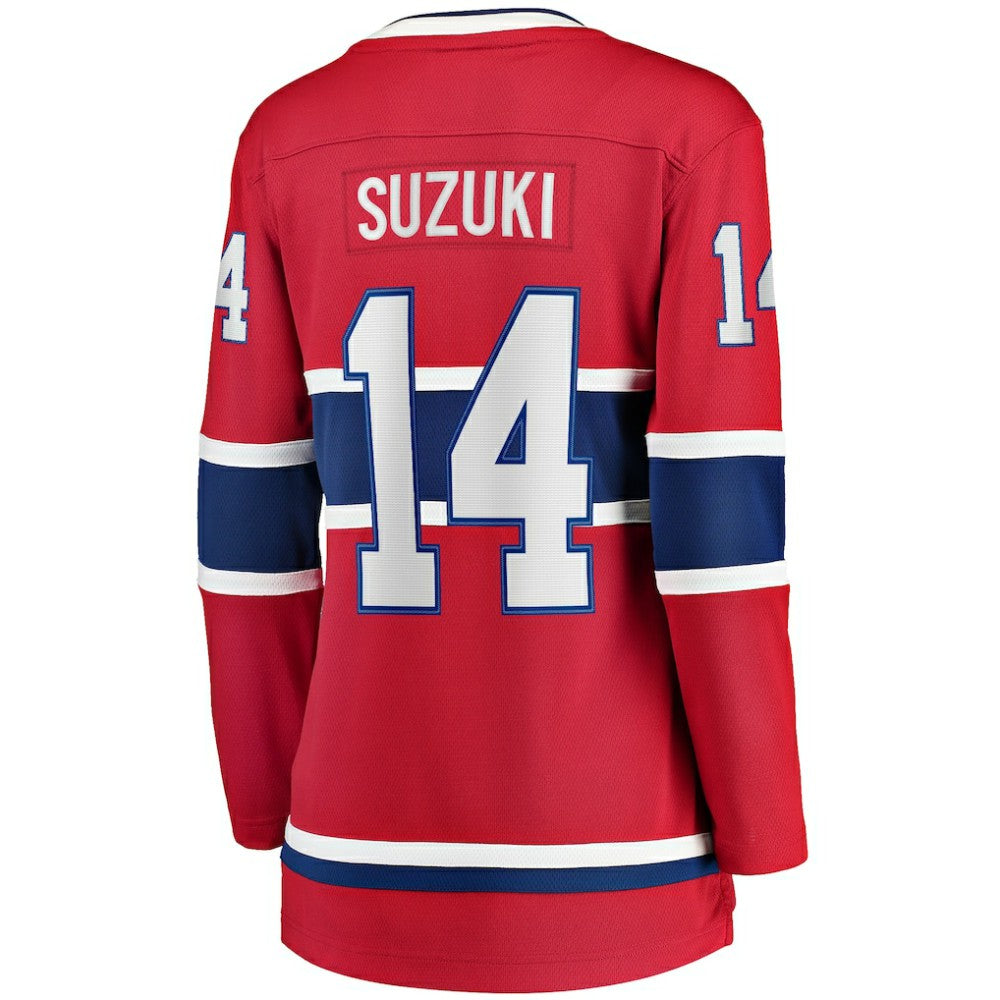 Nick Suzuki Montreal Canadiens Fanatics Women's Home Captain Patch Breakaway Player Jersey On Sale