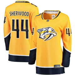 Kiefer Sherwood Nashville Predators Fanatics Women's Home Breakaway Player Jersey Outlet