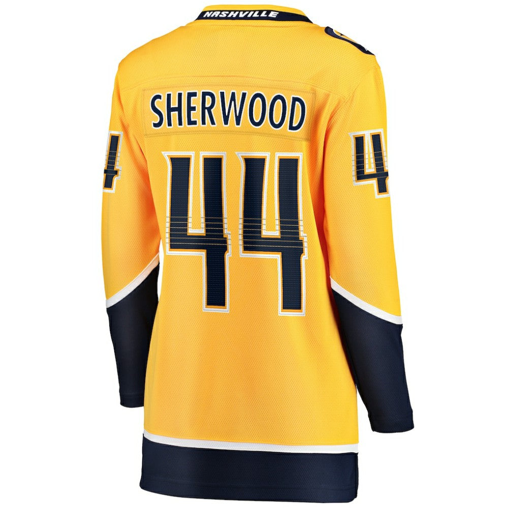 Kiefer Sherwood Nashville Predators Fanatics Women's Home Breakaway Player Jersey Outlet
