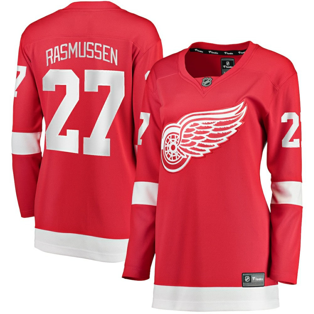 Michael Rasmussen Detroit Red Wings Fanatics Women's Home Breakaway Player Jersey Outlet