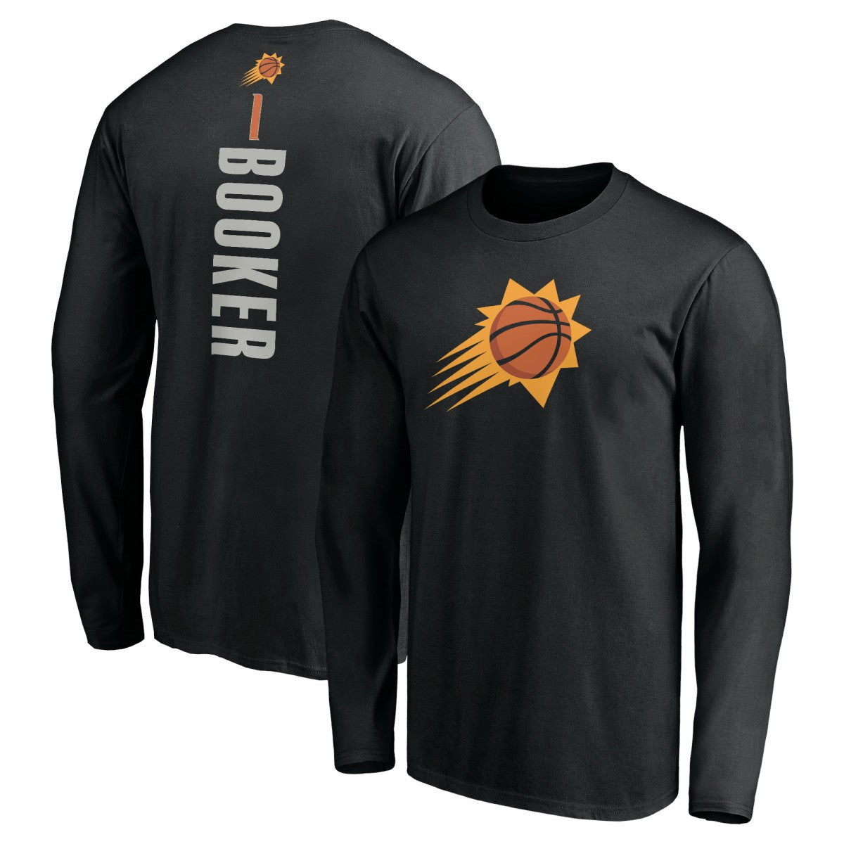 Devin Booker Phoenix Suns Playmaker Name & Number Long Sleeve T-Shirt For Sale