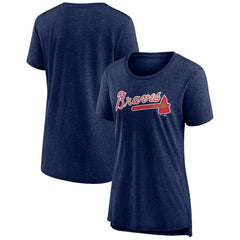 Atlanta Braves Women's Official Wordmark Tri-Blend T-Shirt | MLB On Sale