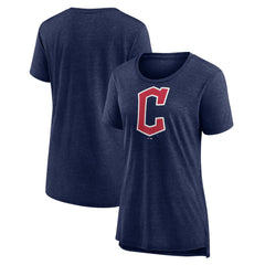 Cleveland Guardians Women's Official Wordmark Tri-Blend T-Shirt | MLB Online