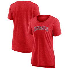 Los Angeles Angels Women's Official Wordmark Tri-Blend T-Shirt | MLB Online