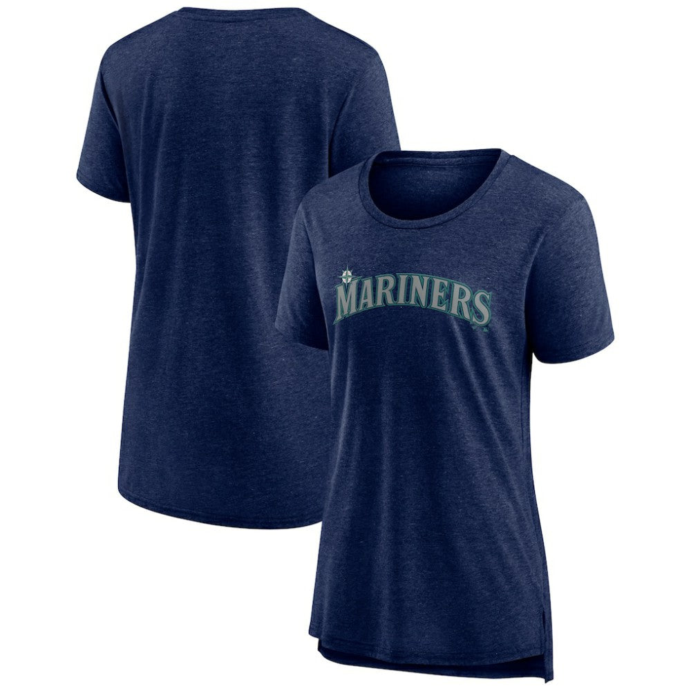 Seattle Mariners Women's Official Wordmark Tri-Blend T-Shirt | MLB On Sale