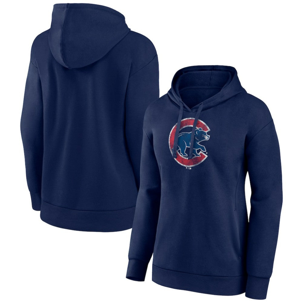 Chicago Cubs Women's Distressed Team Pullover Hoodie | MLB Outlet
