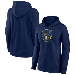 Milwaukee Brewers Women's Distressed Team Pullover Hoodie | MLB Discount