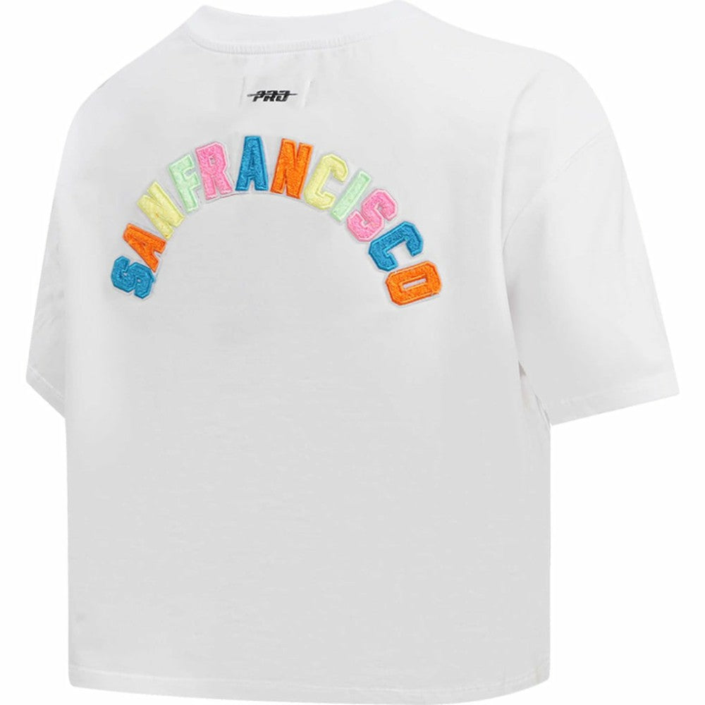 San Francisco Giants Pro Standard Women's Washed Neon Cropped Boxy T-Shirt | MLB Sale