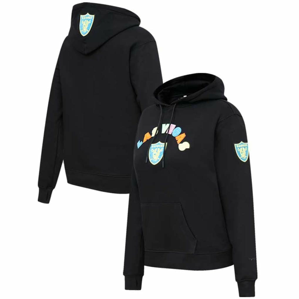 Las Vegas Raiders  Pro Standard Women's Neon Fleece Pullover Hoodie