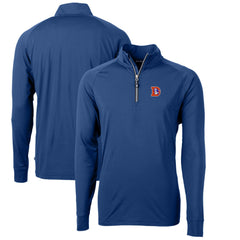 Denver Broncos  Cutter & Buck Adapt Eco Knit Stretch Recycled Big & Tall Quarter-Zip Throwback Pullover Top
