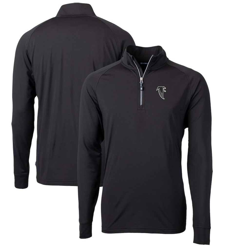 Atlanta Falcons  Cutter & Buck Adapt Eco Knit Stretch Recycled Big & Tall Quarter-Zip Throwback Pullover Top