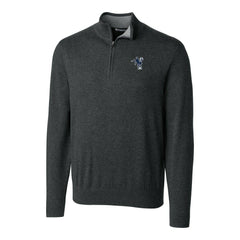 Indianapolis Colts  Cutter & Buck Throwback Logo Lakemont Tri-Blend Big & Tall Quarter-Zip Pullover Sweater