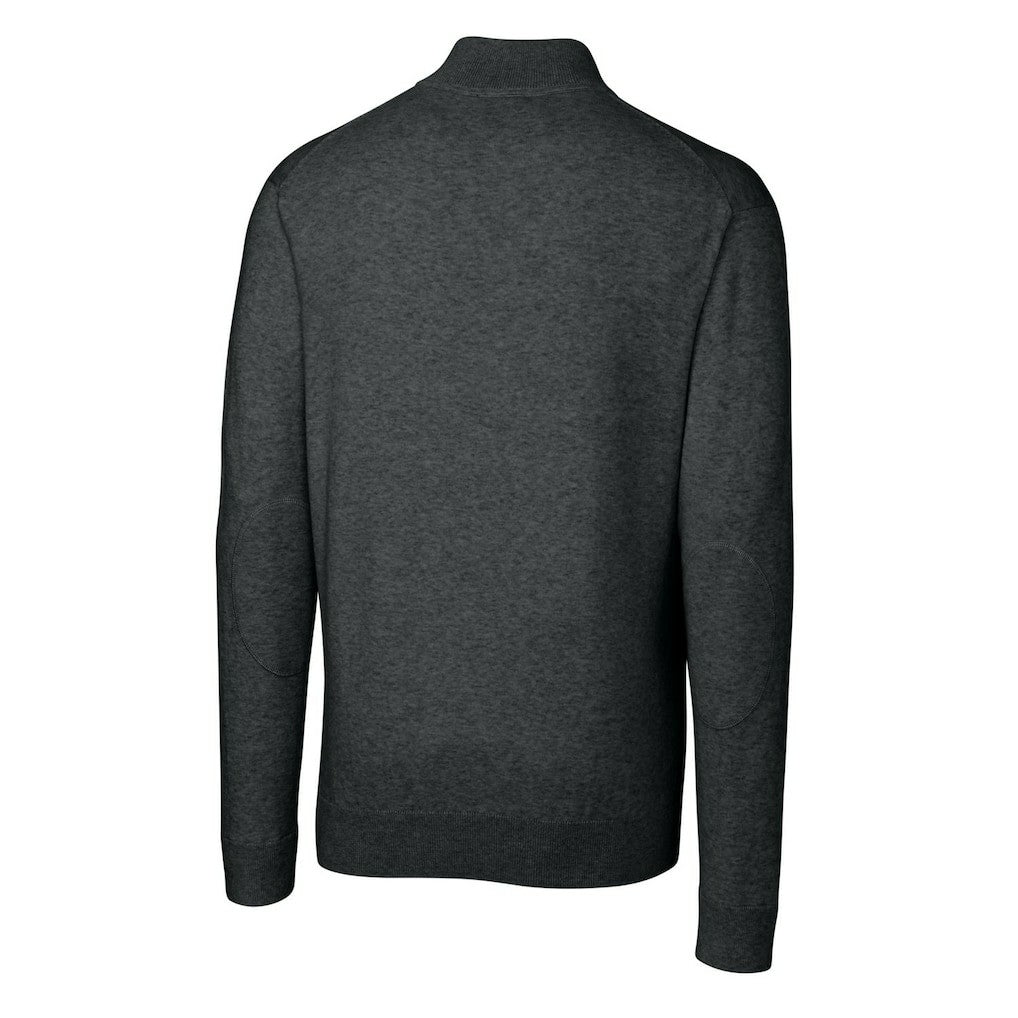Miami Dolphins  Cutter & Buck Throwback Logo Lakemont Tri-Blend Big & Tall Quarter-Zip Pullover Sweater