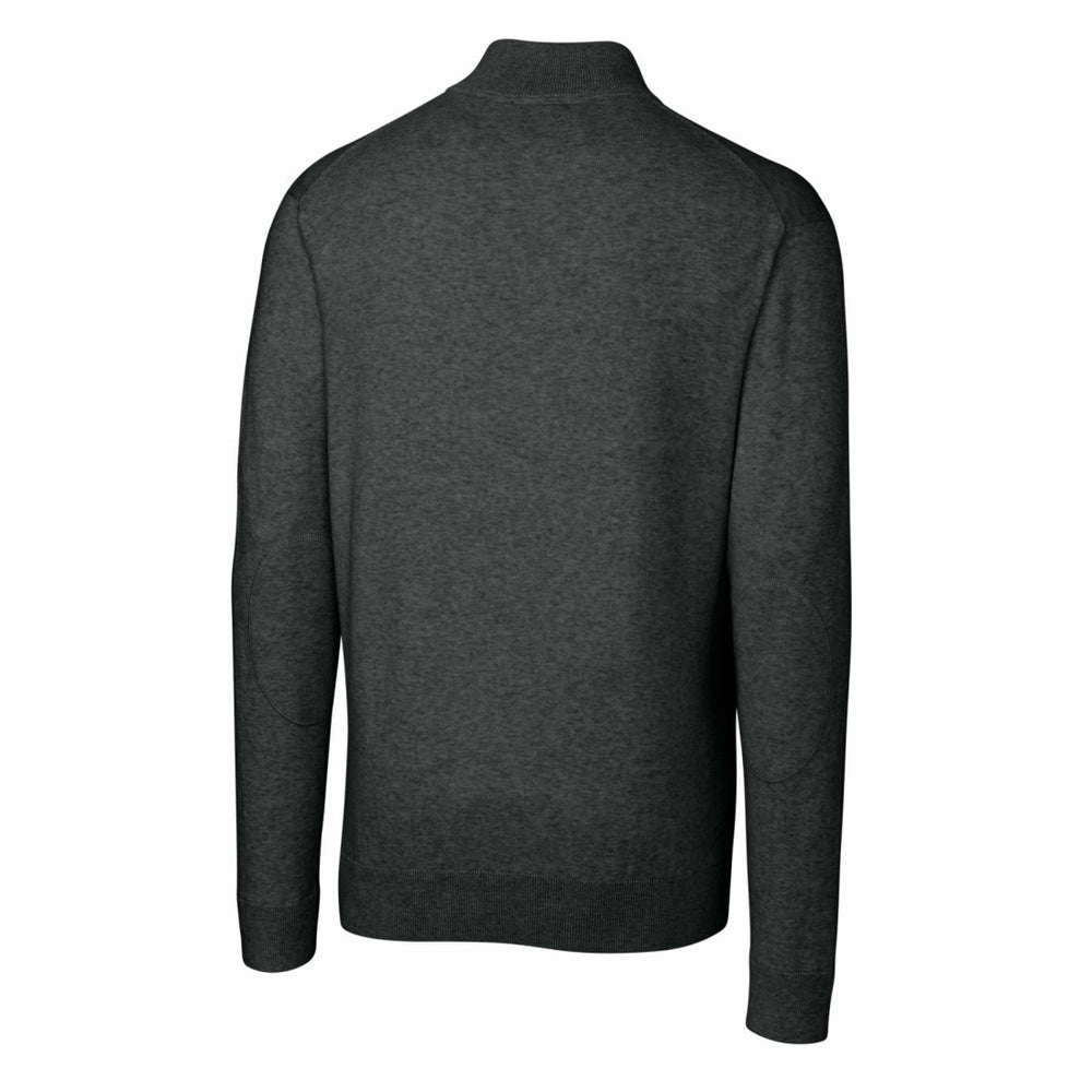 Detroit Lions  Cutter & Buck Throwback Logo Lakemont Tri-Blend Big & Tall Quarter-Zip Pullover Sweater