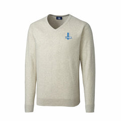 Detroit Lions  Cutter & Buck Throwback Logo Lakemont Tri-Blend Big & Tall V-Neck Pullover Sweater