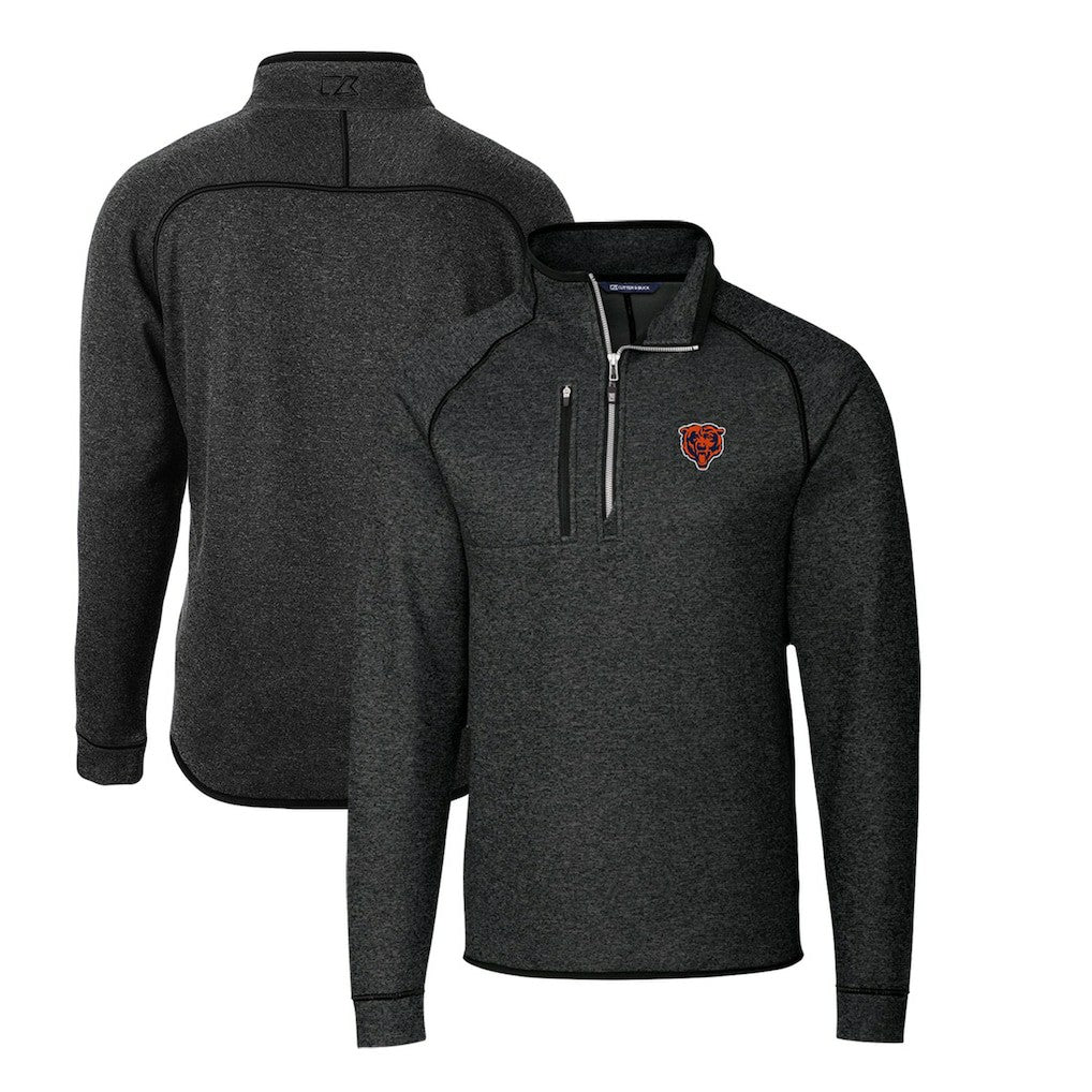 Chicago Bears  Cutter & Buck Mainsail Sweater-Knit Big & Tall Half-Zip Pullover Jacket