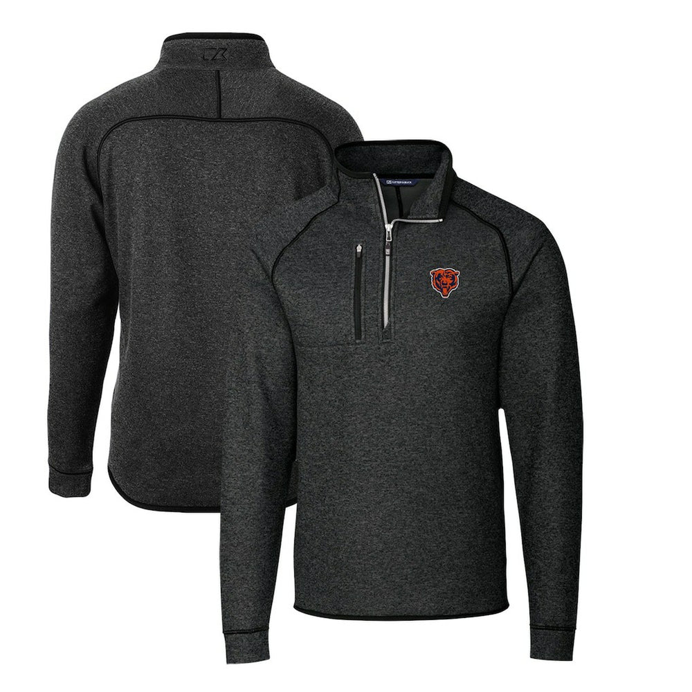 Chicago Bears  Cutter & Buck Mainsail Sweater-Knit Big & Tall Half-Zip Pullover Jacket