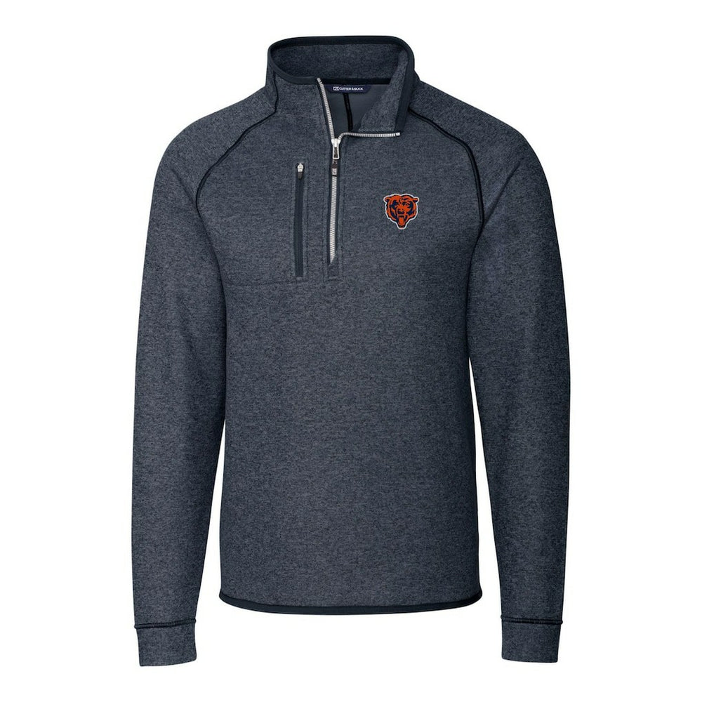 Chicago Bears  Cutter & Buck Mainsail Sweater-Knit Big & Tall Half-Zip Pullover Jacket