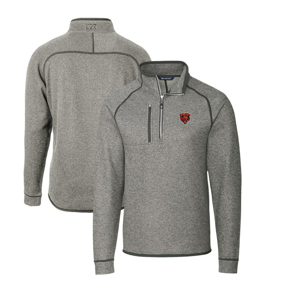 Chicago Bears  Cutter & Buck Mainsail Sweater-Knit Big & Tall Half-Zip Pullover Jacket