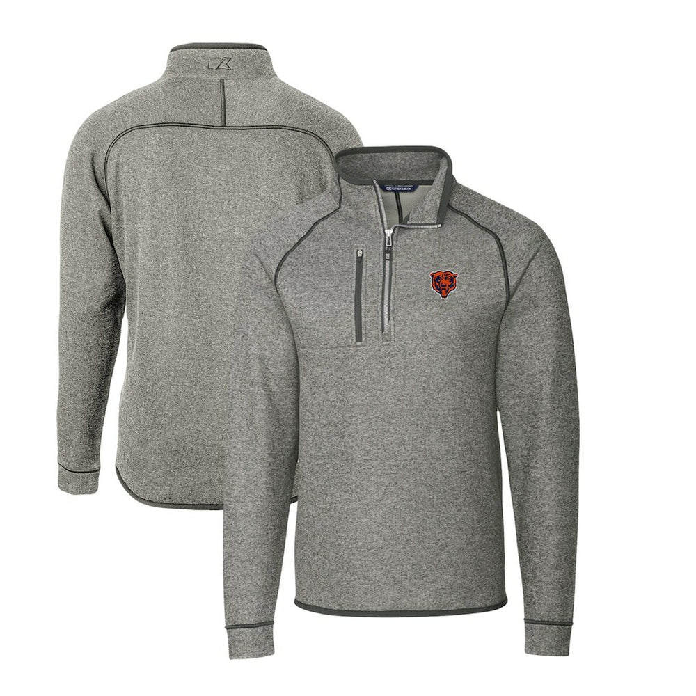 Chicago Bears  Cutter & Buck Mainsail Sweater-Knit Big & Tall Half-Zip Pullover Jacket