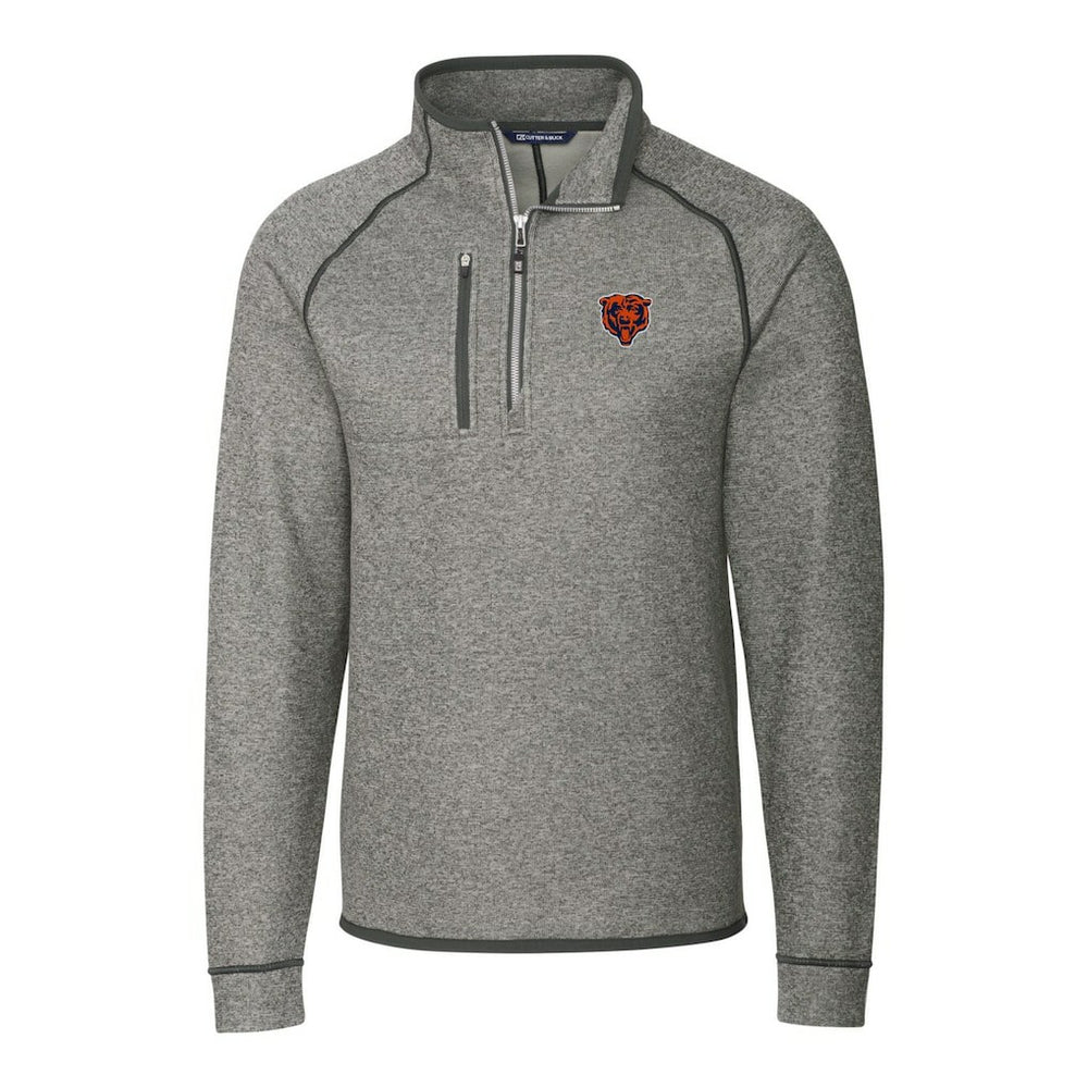 Chicago Bears  Cutter & Buck Mainsail Sweater-Knit Big & Tall Half-Zip Pullover Jacket