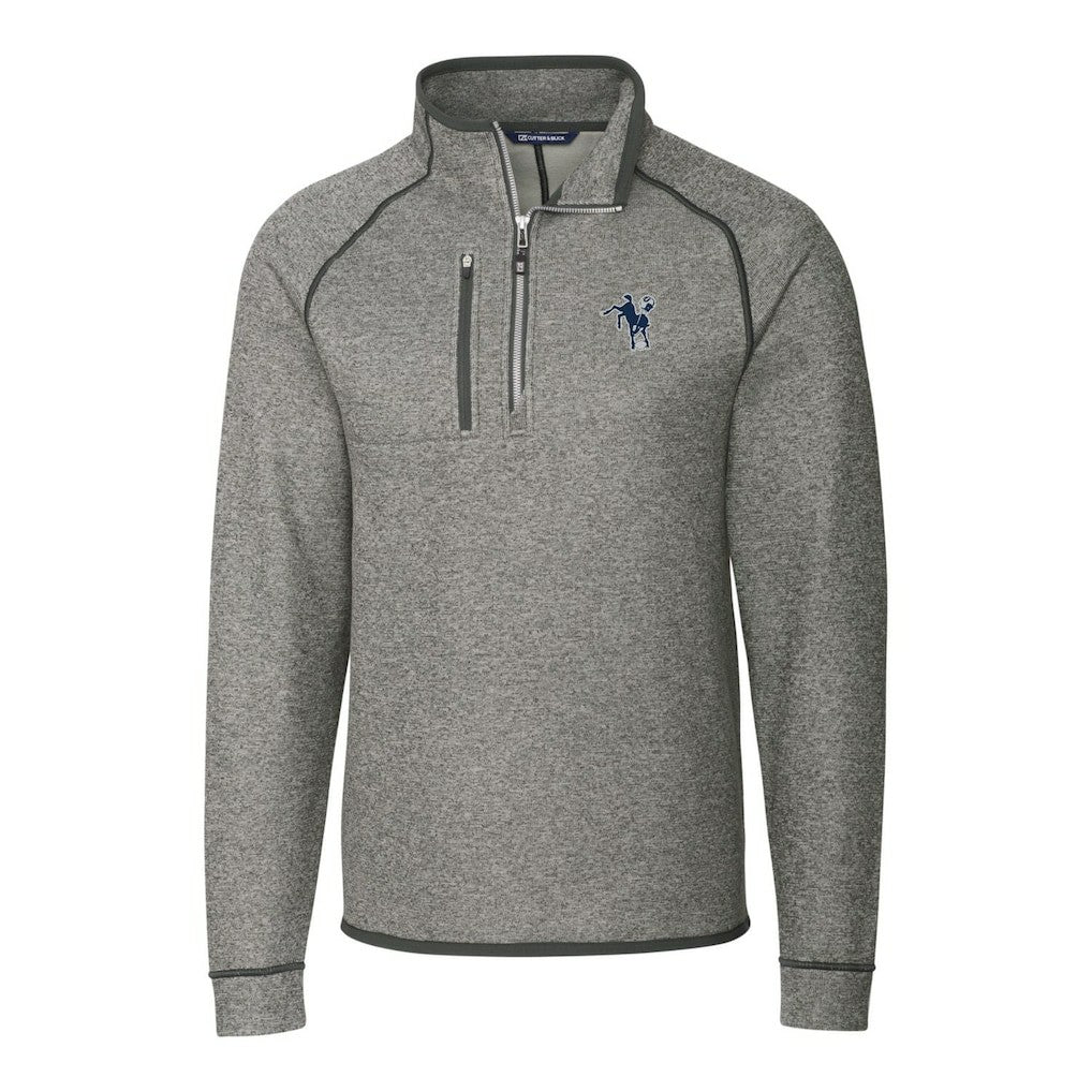 Indianapolis Colts  Cutter & Buck Mainsail Sweater-Knit Big & Tall Half-Zip Pullover Jacket