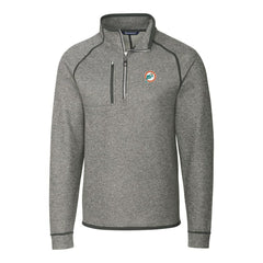 Miami Dolphins  Cutter & Buck Mainsail Sweater-Knit Big & Tall Half-Zip Pullover Jacket