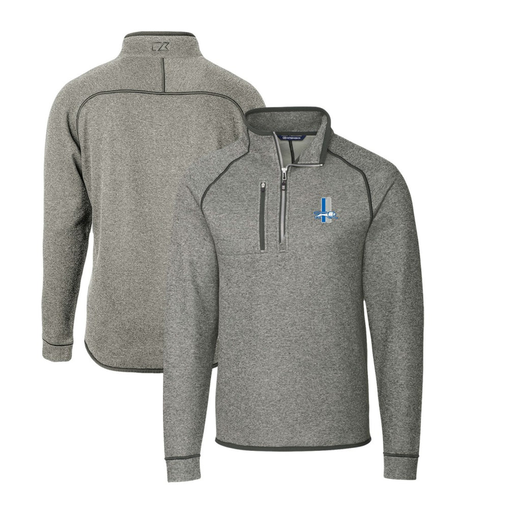 Detroit Lions  Cutter & Buck Mainsail Sweater-Knit Big & Tall Half-Zip Pullover Jacket