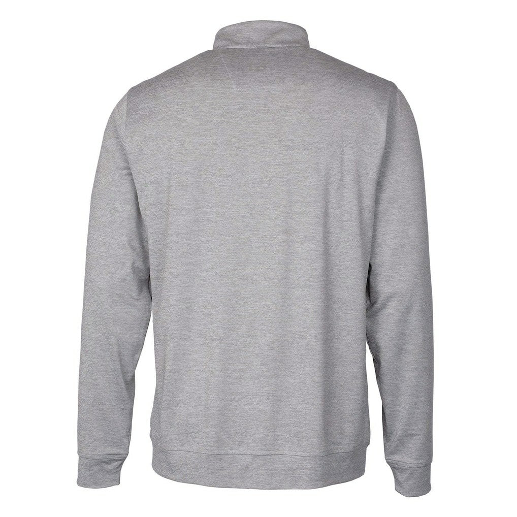 Cleveland Browns  Cutter & Buck Stealth Heathered Big & Tall Throwback Logo Quarter-Zip Pullover Top