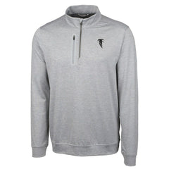 Atlanta Falcons  Cutter & Buck Stealth Heathered Big & Tall Throwback Logo Quarter-Zip Pullover Top