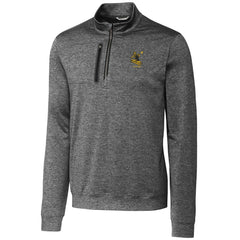 Pittsburgh Steelers  Cutter & Buck Stealth Heathered Big & Tall Throwback Logo Quarter-Zip Pullover Top
