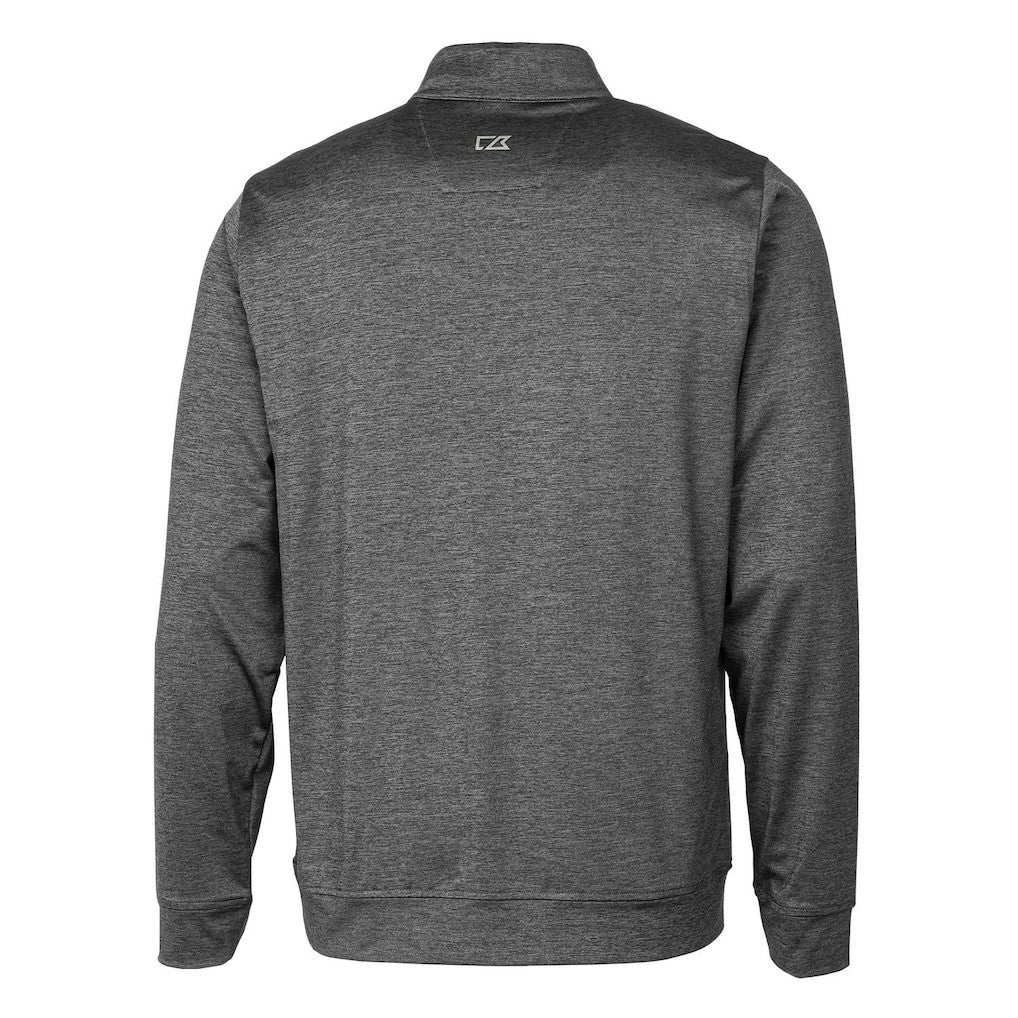 Pittsburgh Steelers  Cutter & Buck Stealth Heathered Big & Tall Throwback Logo Quarter-Zip Pullover Top
