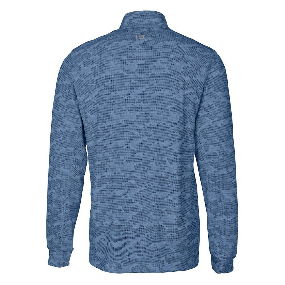 Chicago Bears  Cutter & Buck Throwback Logo Big & Tall Traverse Camo Print Stretch Quarter-Zip Pullover Top