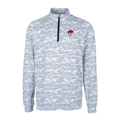 Buffalo Bills  Cutter & Buck Throwback Logo Big & Tall Traverse Camo Print Stretch Quarter-Zip Pullover Top