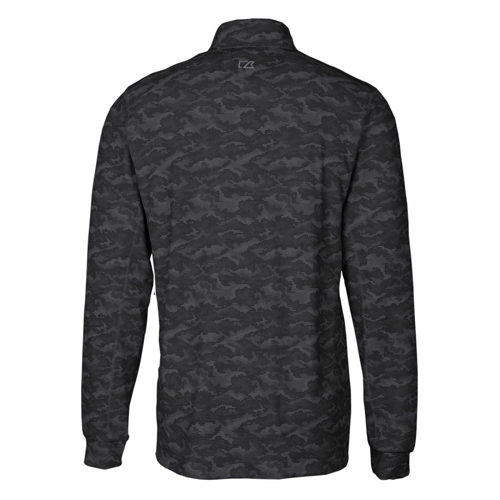 Tampa Bay Buccaneers  Cutter & Buck Throwback Logo Big & Tall Traverse Camo Print Stretch Quarter-Zip Pullover Top