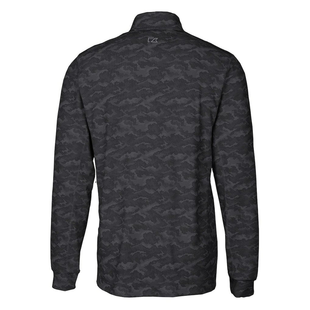 Indianapolis Colts  Cutter & Buck Throwback Logo Big & Tall Traverse Camo Print Stretch Quarter-Zip Pullover Top
