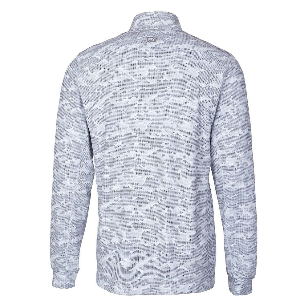 Atlanta Falcons  Cutter & Buck Throwback Logo Big & Tall Traverse Camo Print Stretch Quarter-Zip Pullover Top