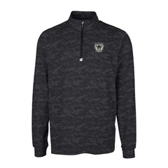 Las Vegas Raiders  Cutter & Buck Throwback Logo Big & Tall Traverse Camo Print Stretch Quarter-Zip Pullover Top