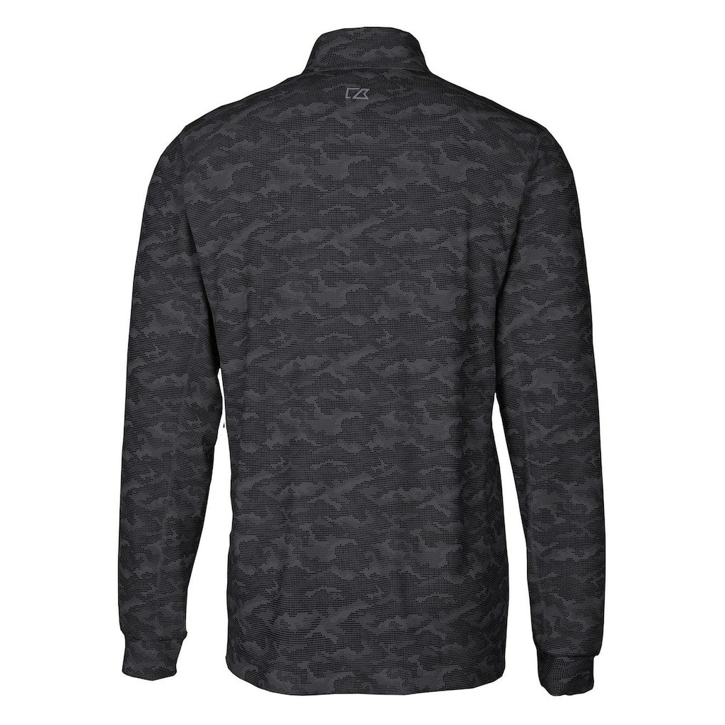 Pittsburgh Steelers  Cutter & Buck Throwback Logo Big & Tall Traverse Camo Print Stretch Quarter-Zip Pullover Top