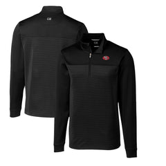 San Francisco 49ers  Cutter & Buck Throwback Logo Traverse Stripe Stretch Quarter-Zip Big & Tall Pullover Top