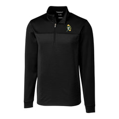 Green Bay Packers  Cutter & Buck Throwback Logo Traverse Stripe Stretch Quarter-Zip Big & Tall Pullover Top